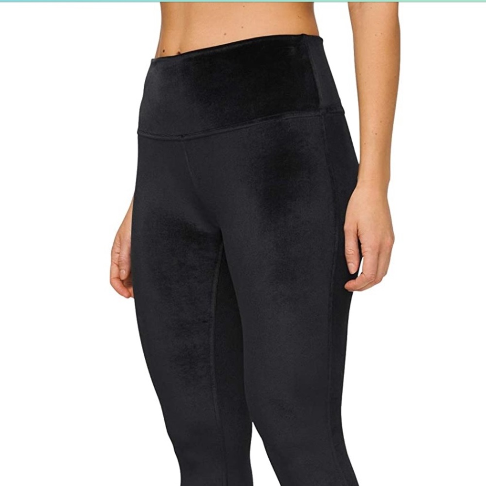 black Lululemon velvet leggings